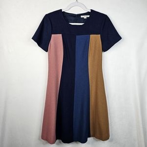 Boden wool mod colorblock dress.